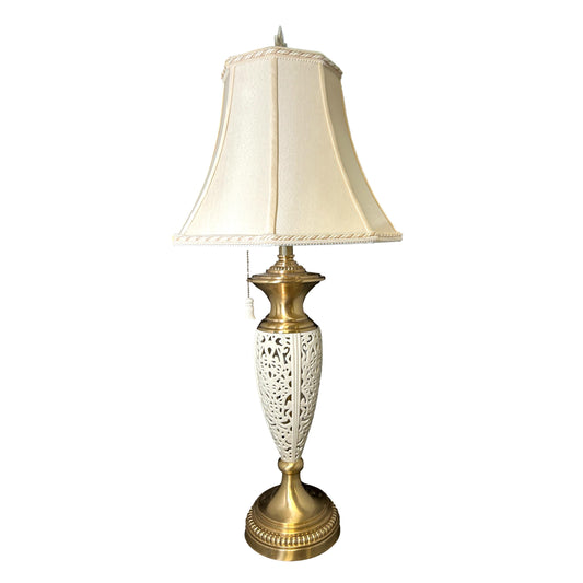 Brass and Porcelain Table Lamp