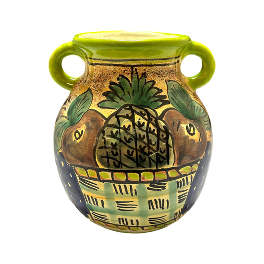 Painted Fruit Bowl Vase