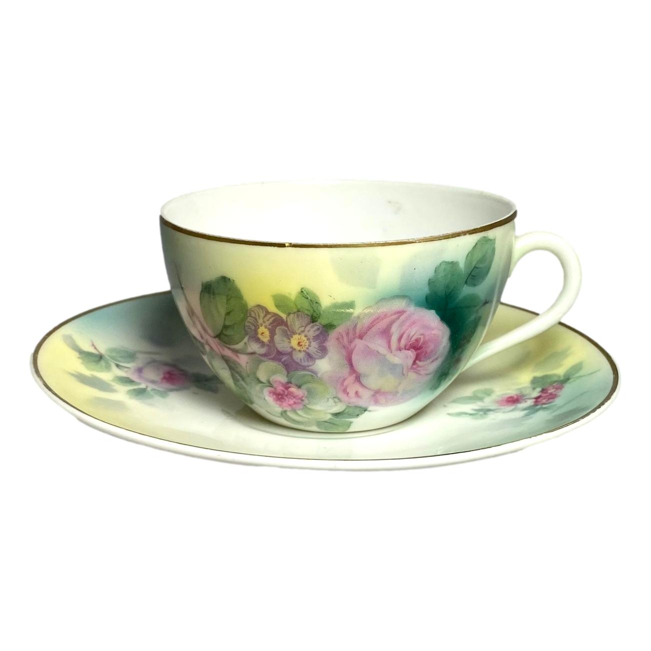 Handpainted Cup & Saucer
