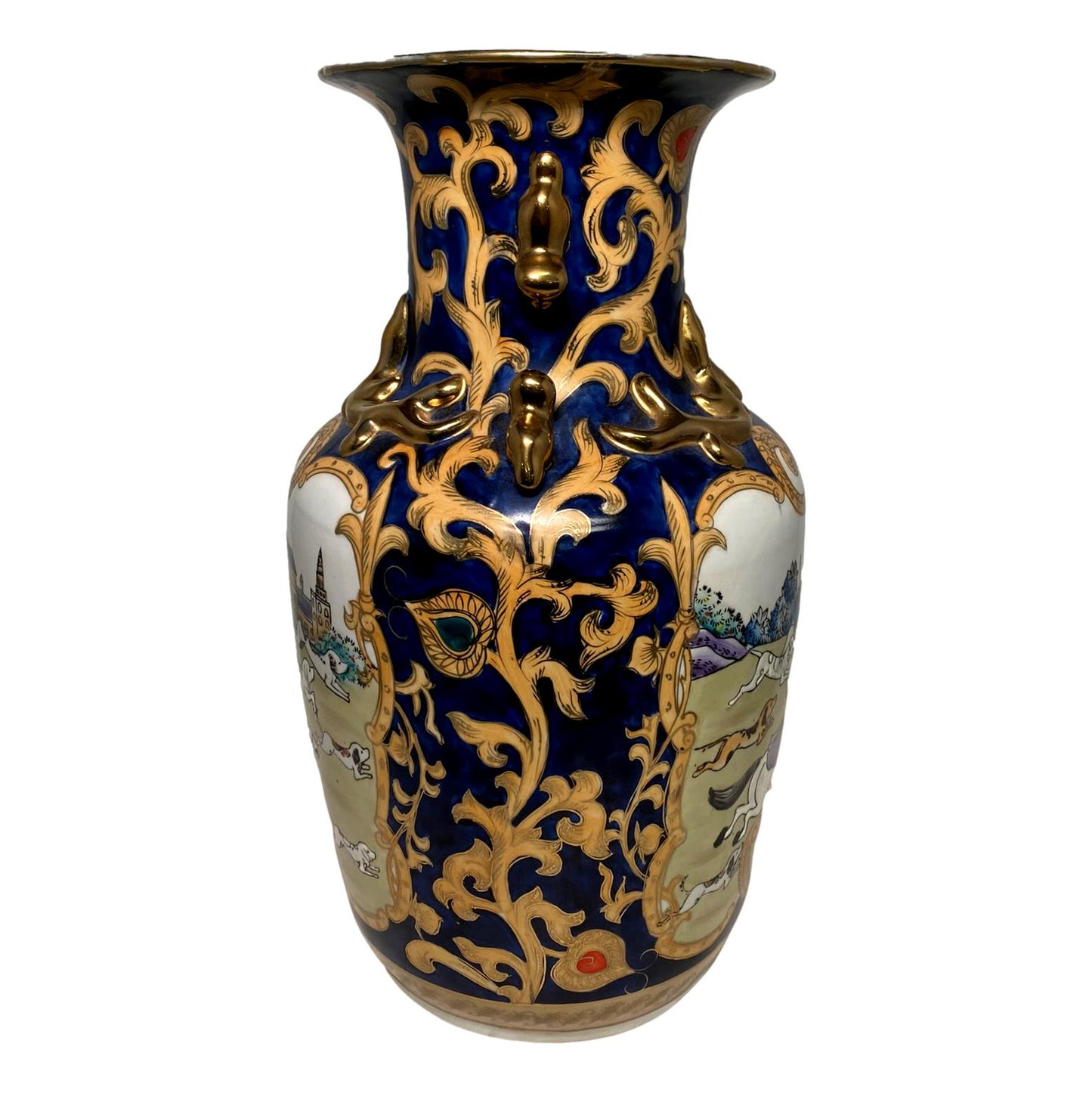 Tall Hunt Themed Vase