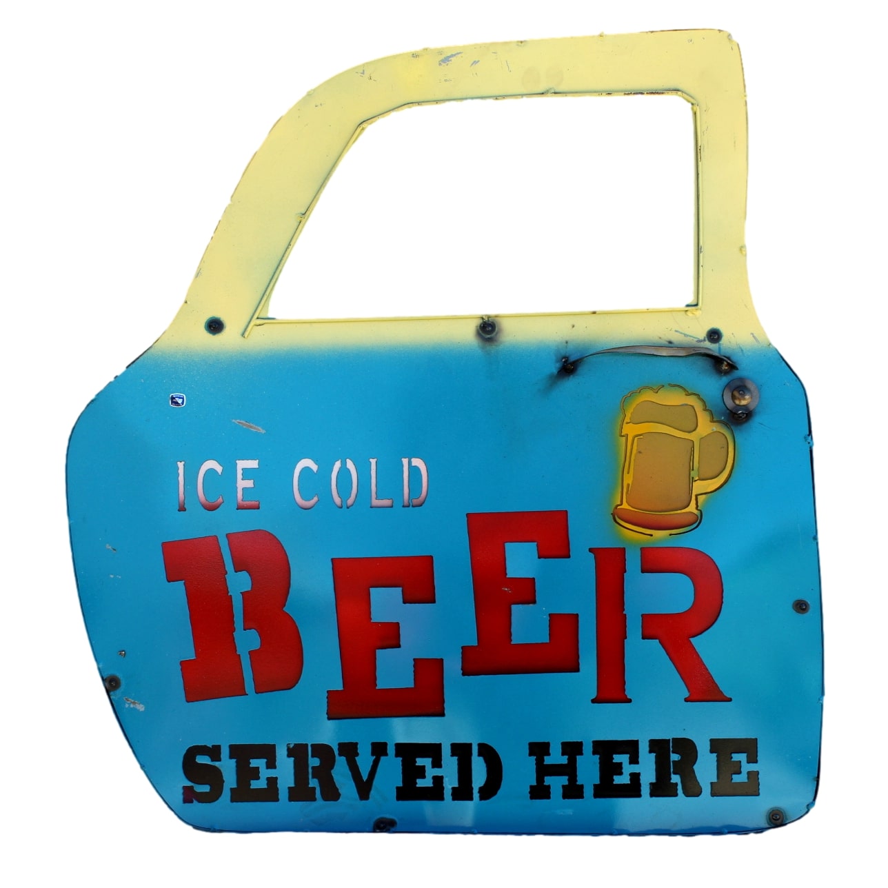 "Ice Cold Beer Served Here" Door