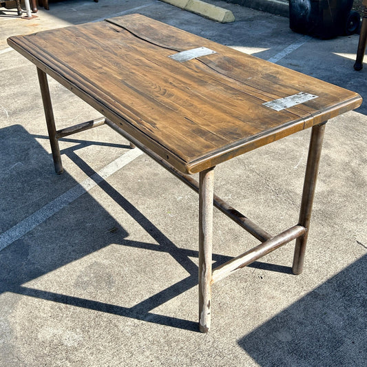 Butcher Table With Metal Legs