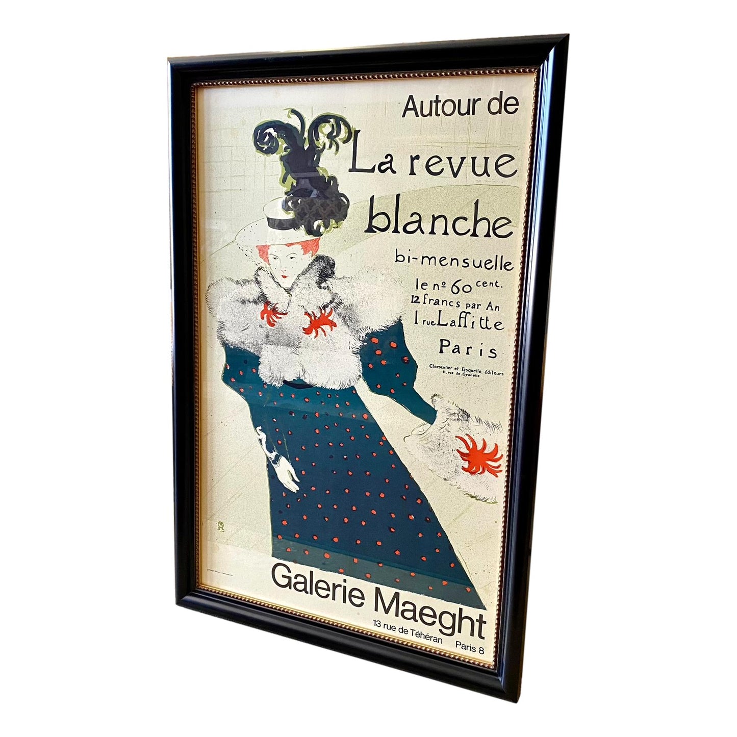 Custom Framed Toulouse-Lautrec Exhibition Poster