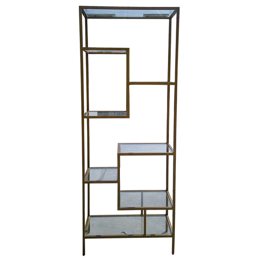 Metal and Glass Etagere