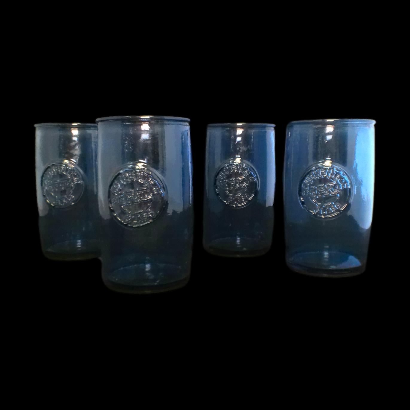 Set of 4 Blue Glasses