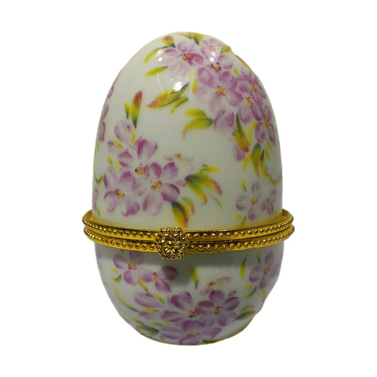 Painted Ceramic Egg Trinket Box