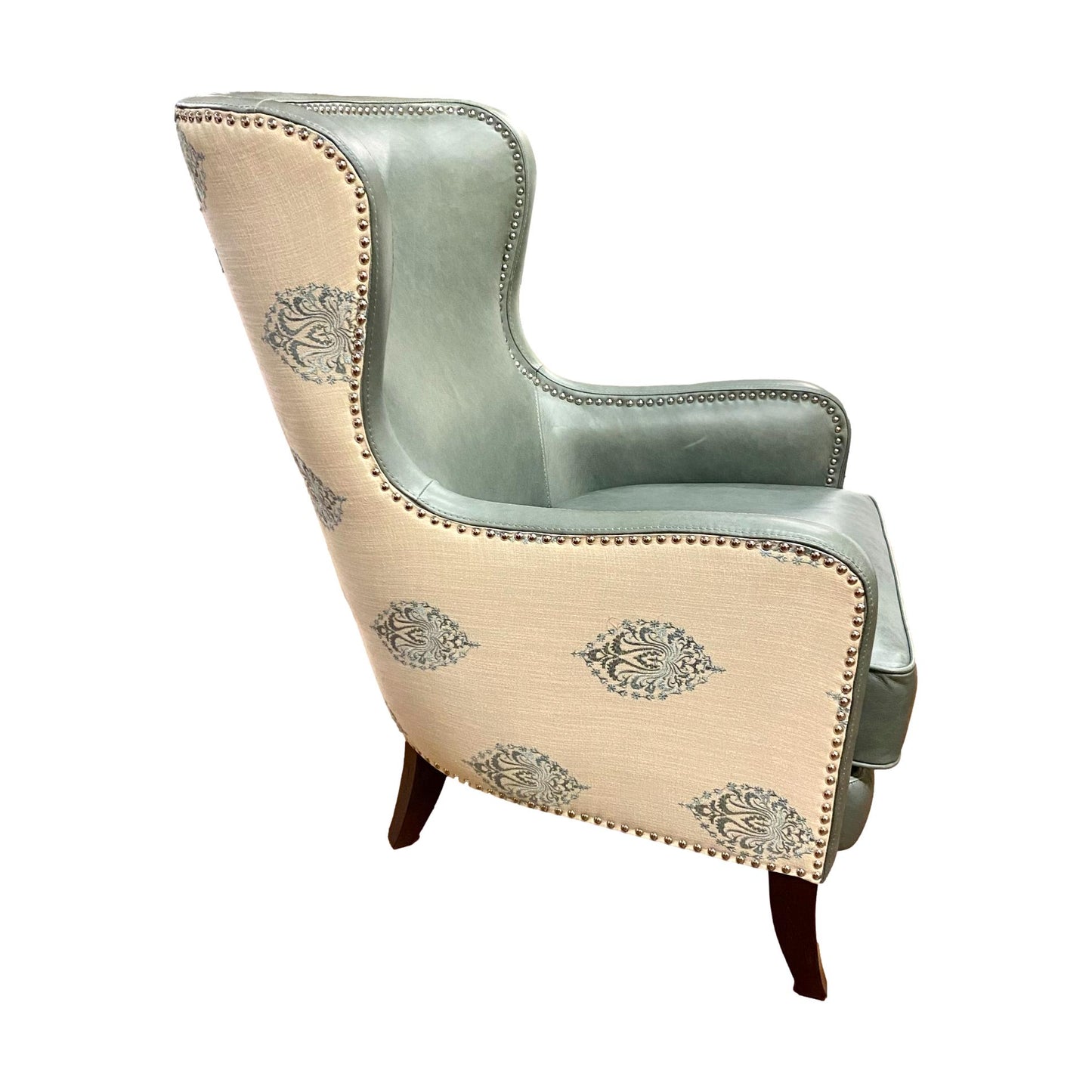 Silver Lake Leather Wing Chair