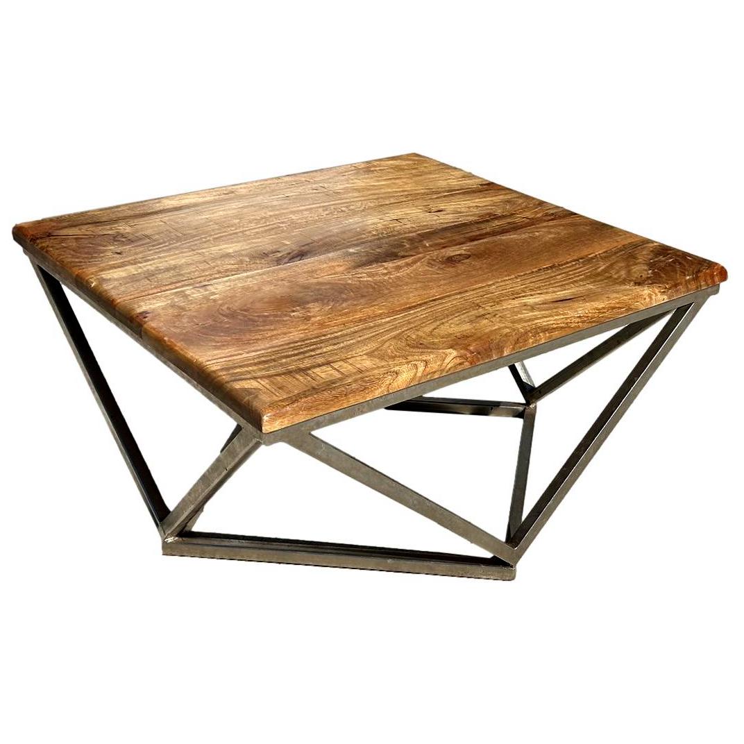 Wood/Chrome Coffee Table