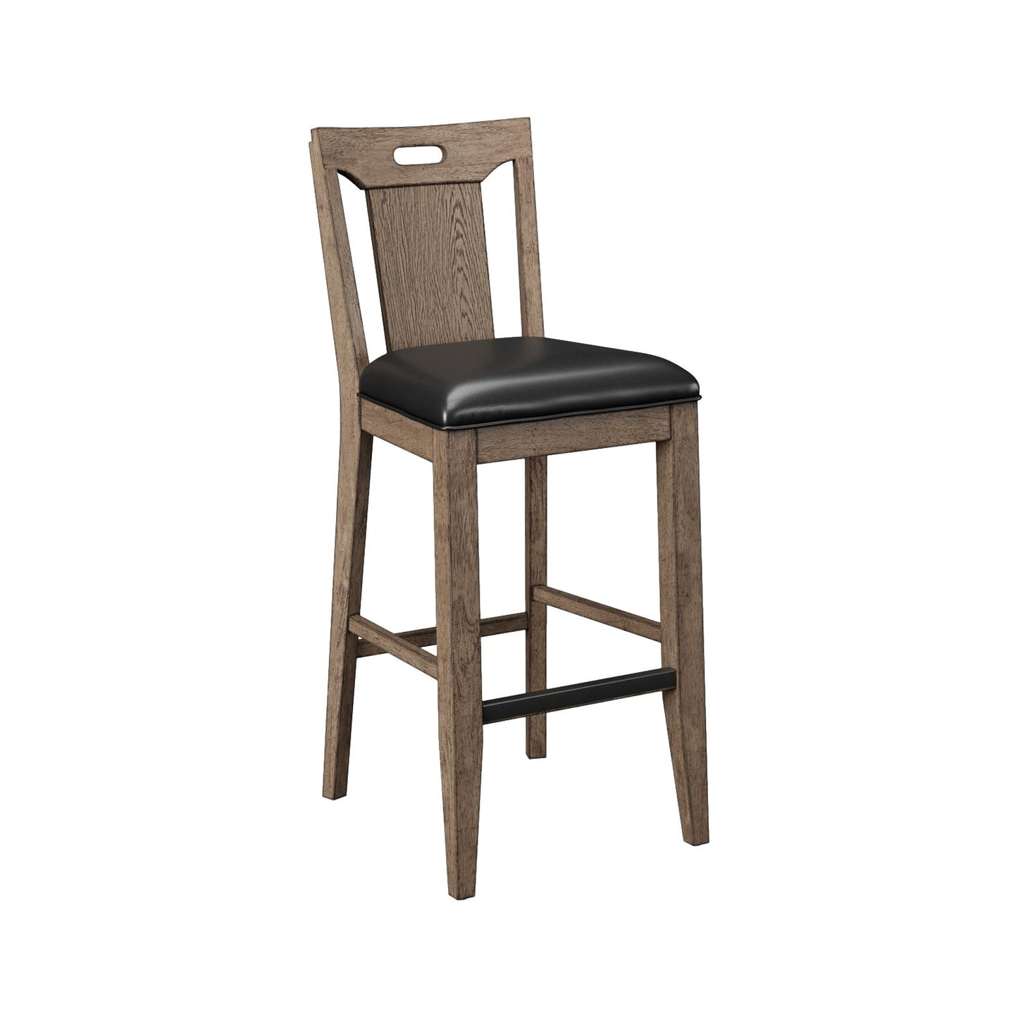 Benton Trestle Bar Table w/4 Slat Back Chair & 2 Backless Stools