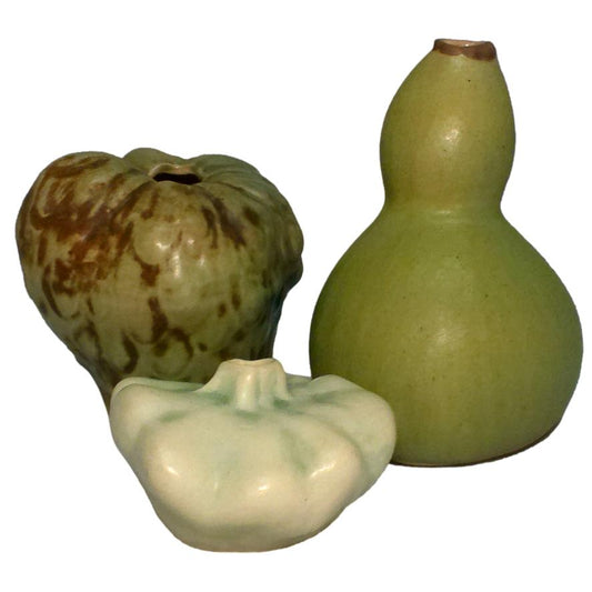 Set of 3 Patricia Garrett Ceramic Gourds