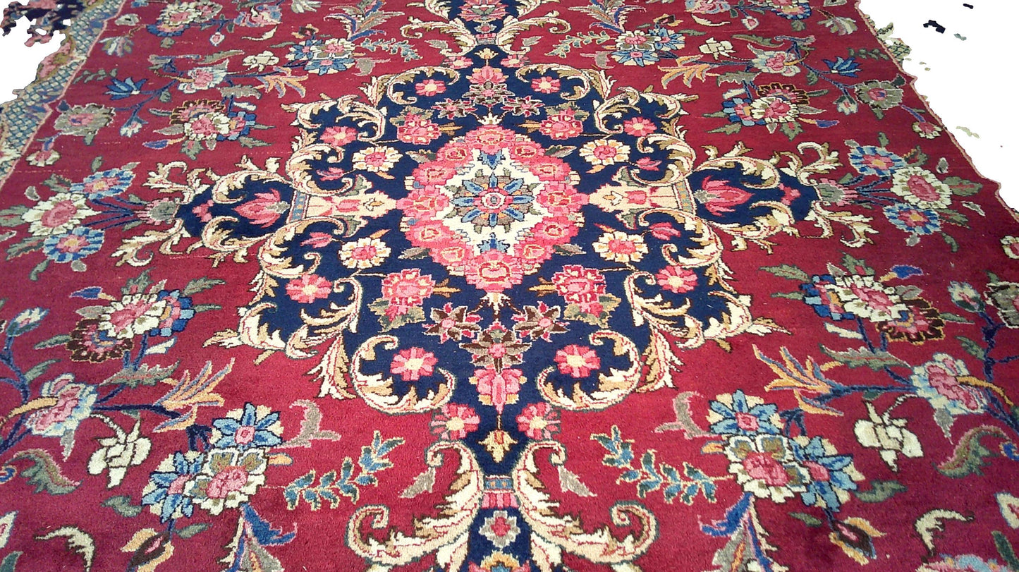 8x11 Persian Mashad Wool Rug