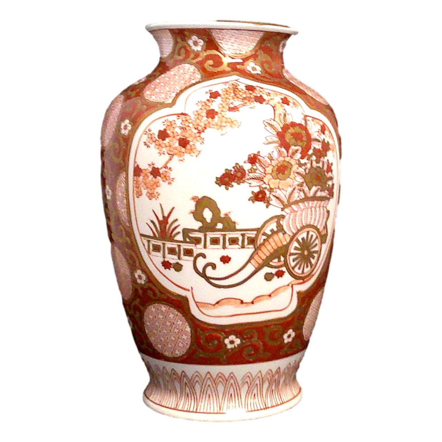 Gold Imari Hand Painted Vase