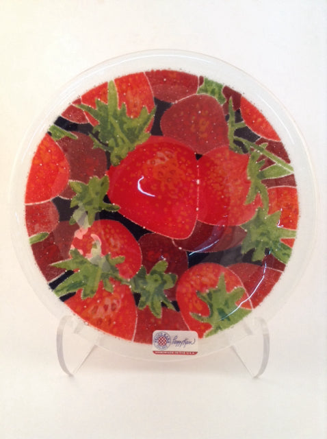Peggy Karr 9" Bowl - Strawberries