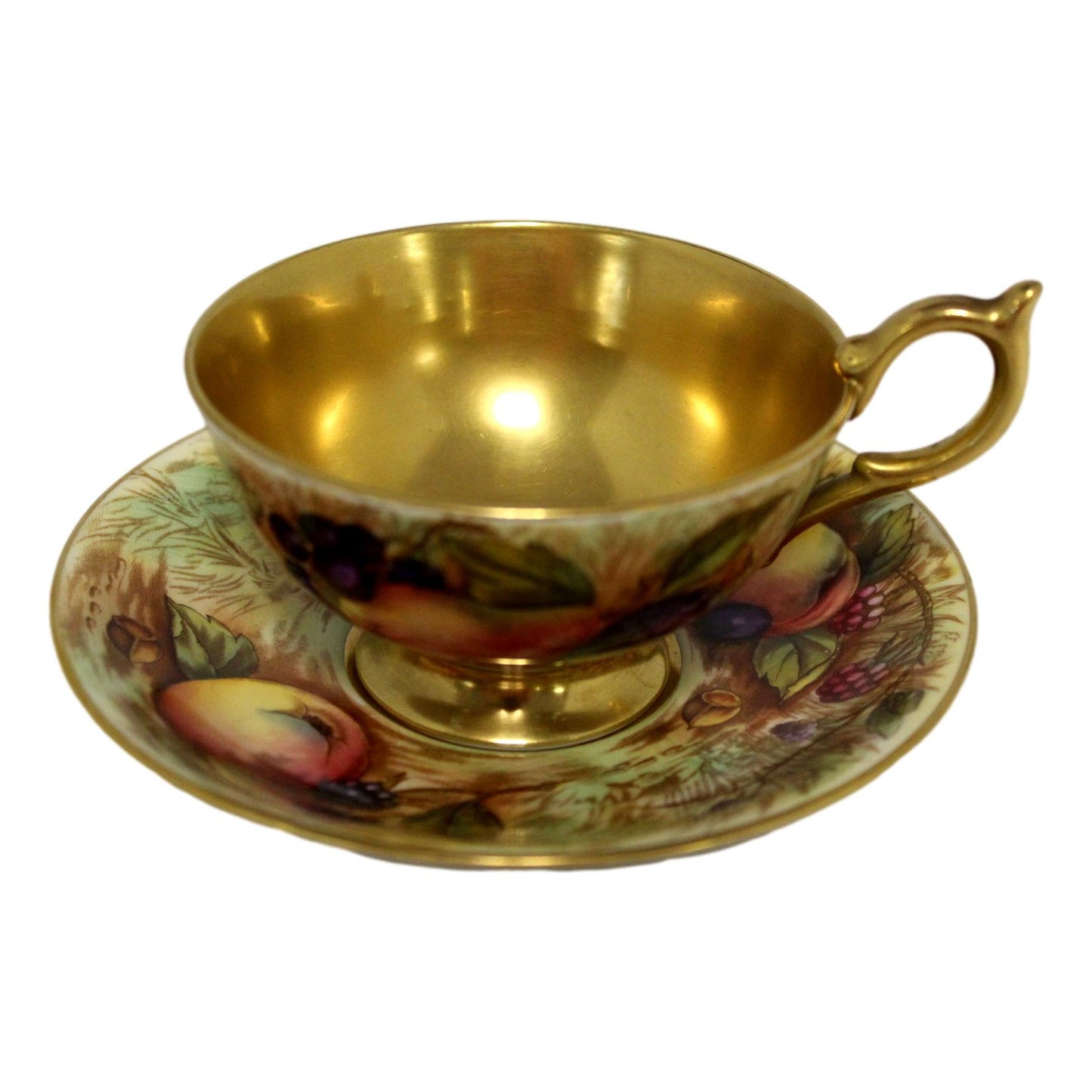 Aynsley Golden Fruit Cup and Saucer
