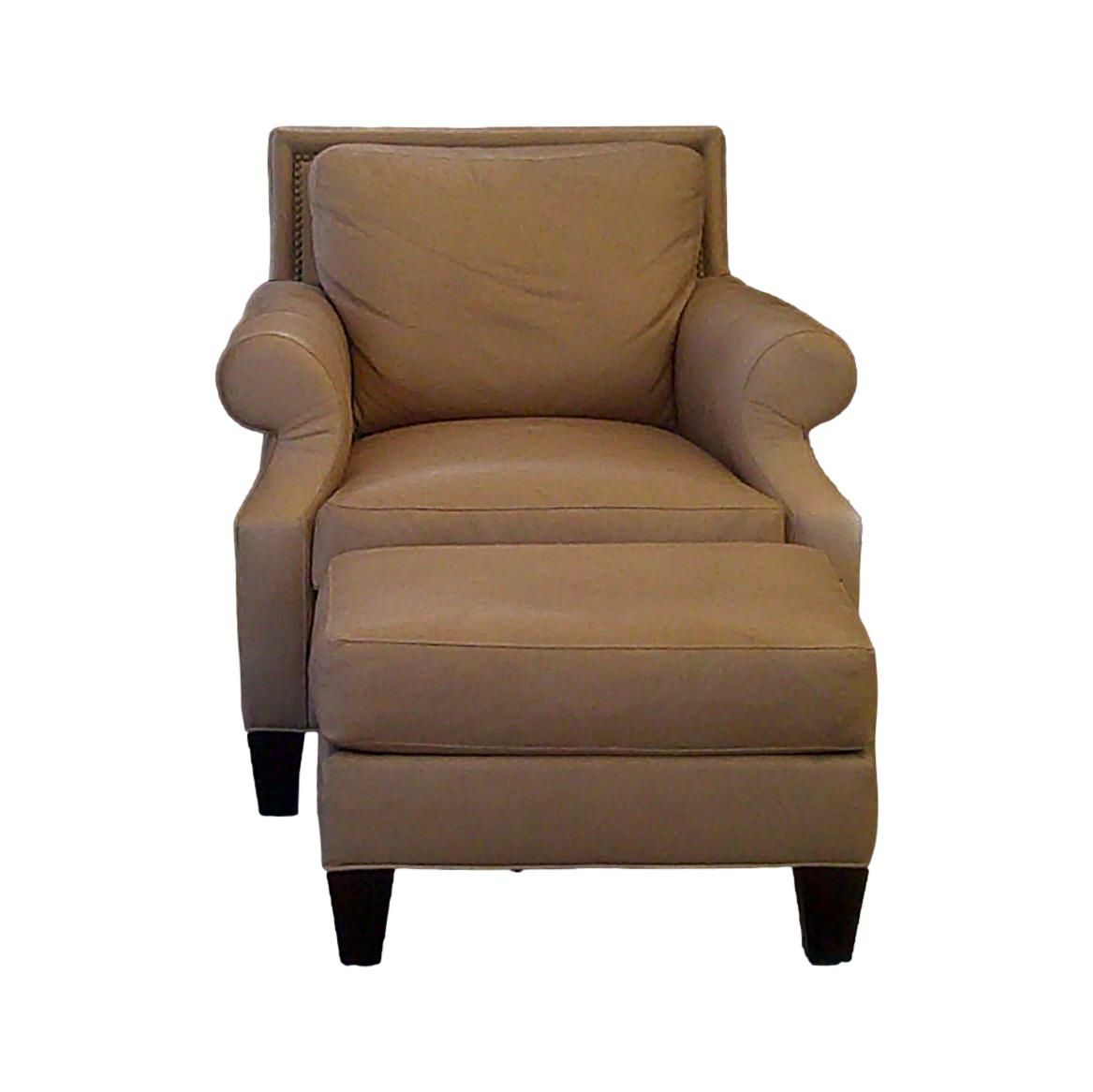 Leather Club Chair & Ottoman