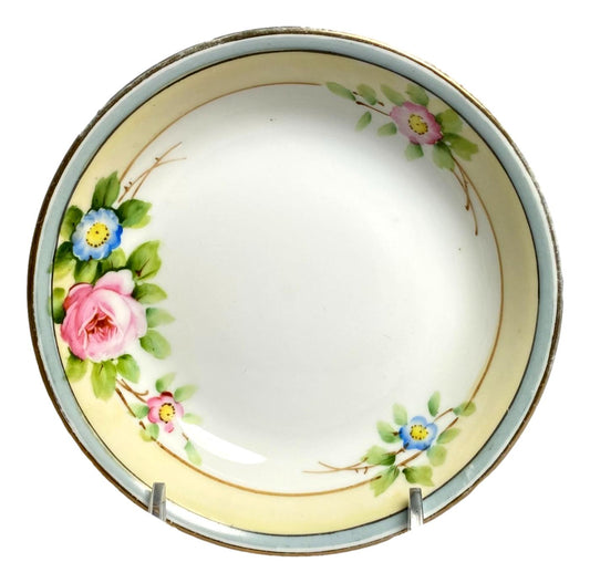 Hand Painted Rose Pattern Bowl - Nippon 1911