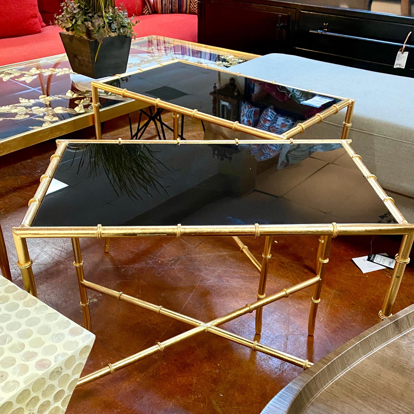 Pair of Chandlier Accent Tables