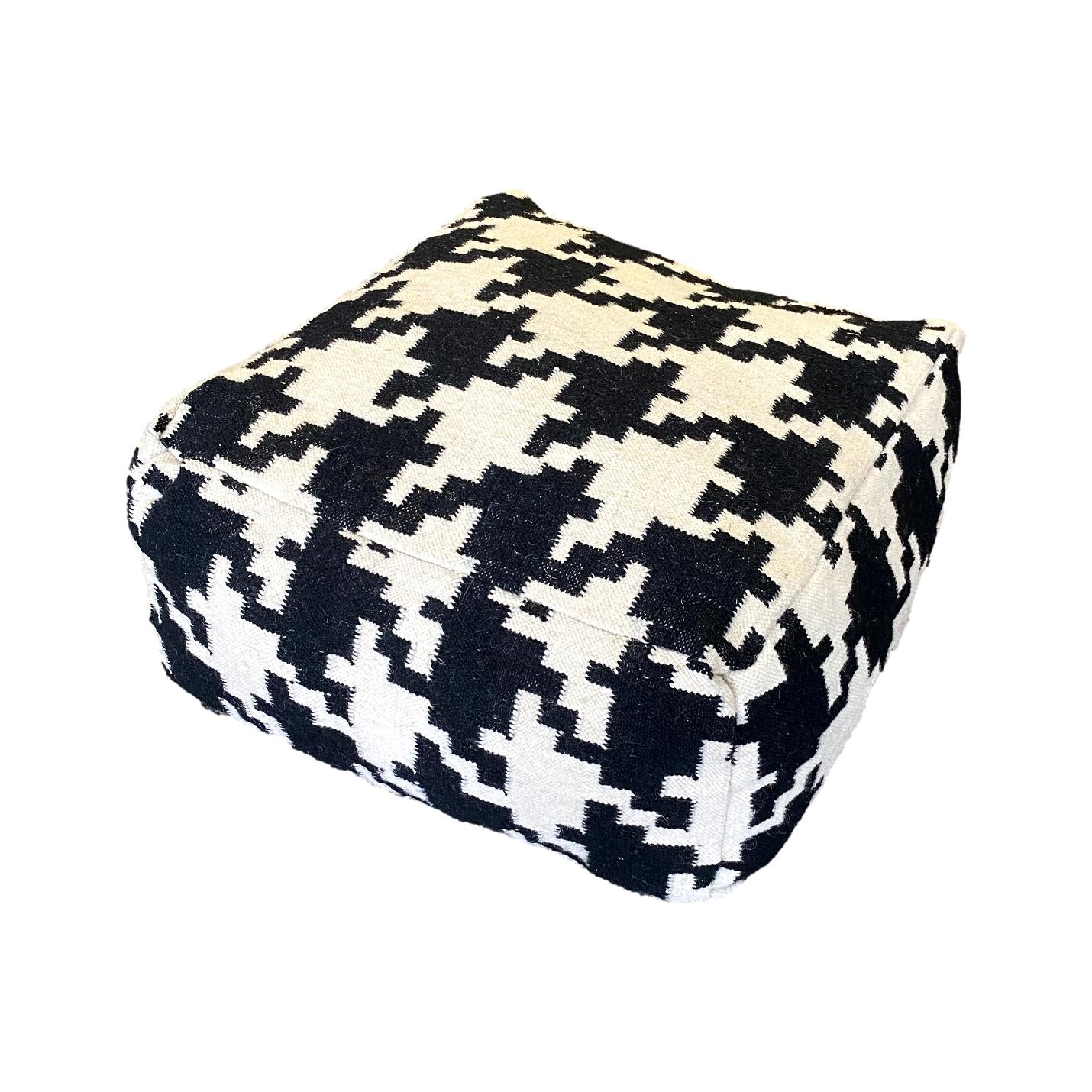 Houndstooth Pouf