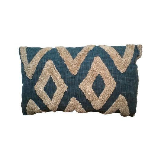 Blue and Tan Pillow
