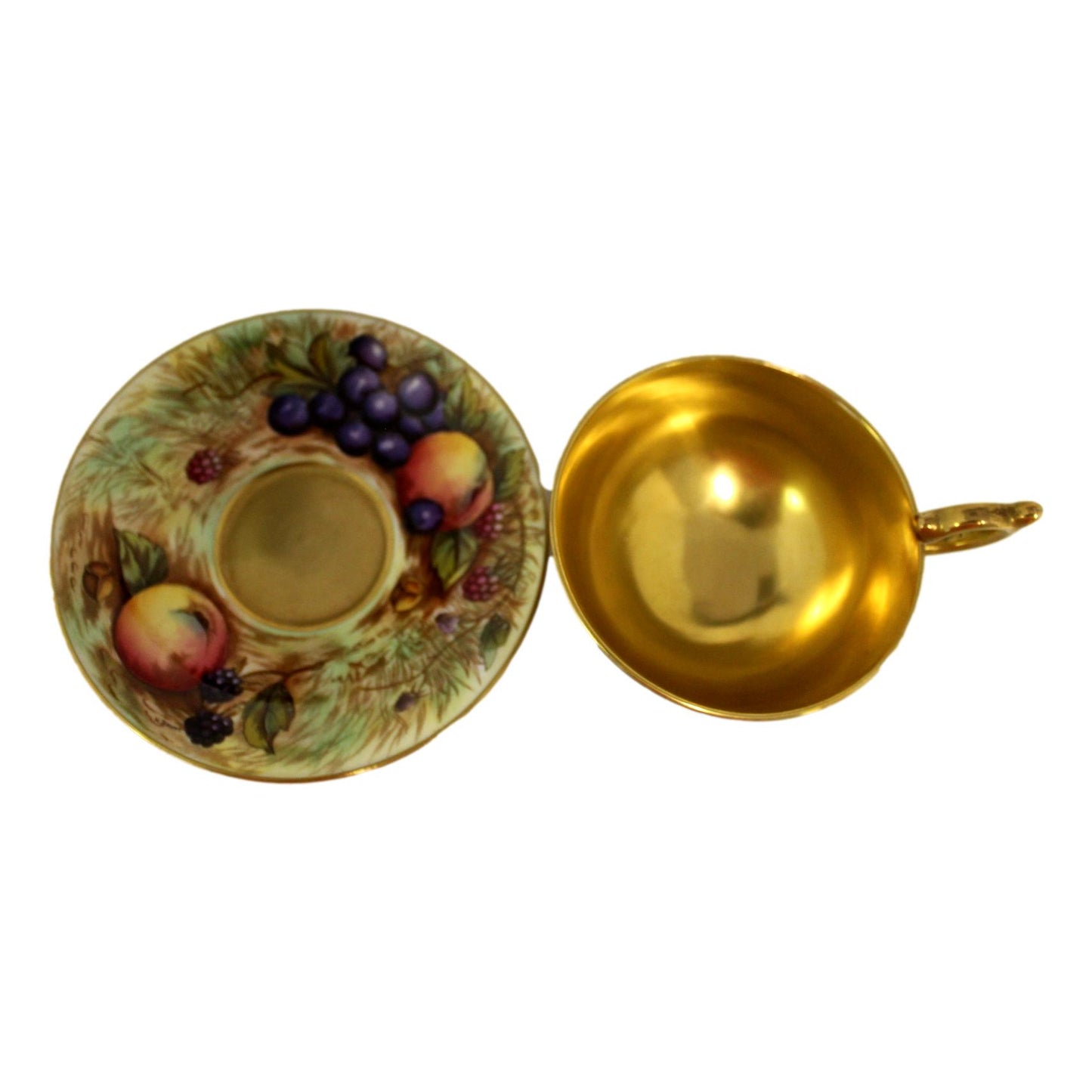 Aynsley Golden Fruit Cup and Saucer