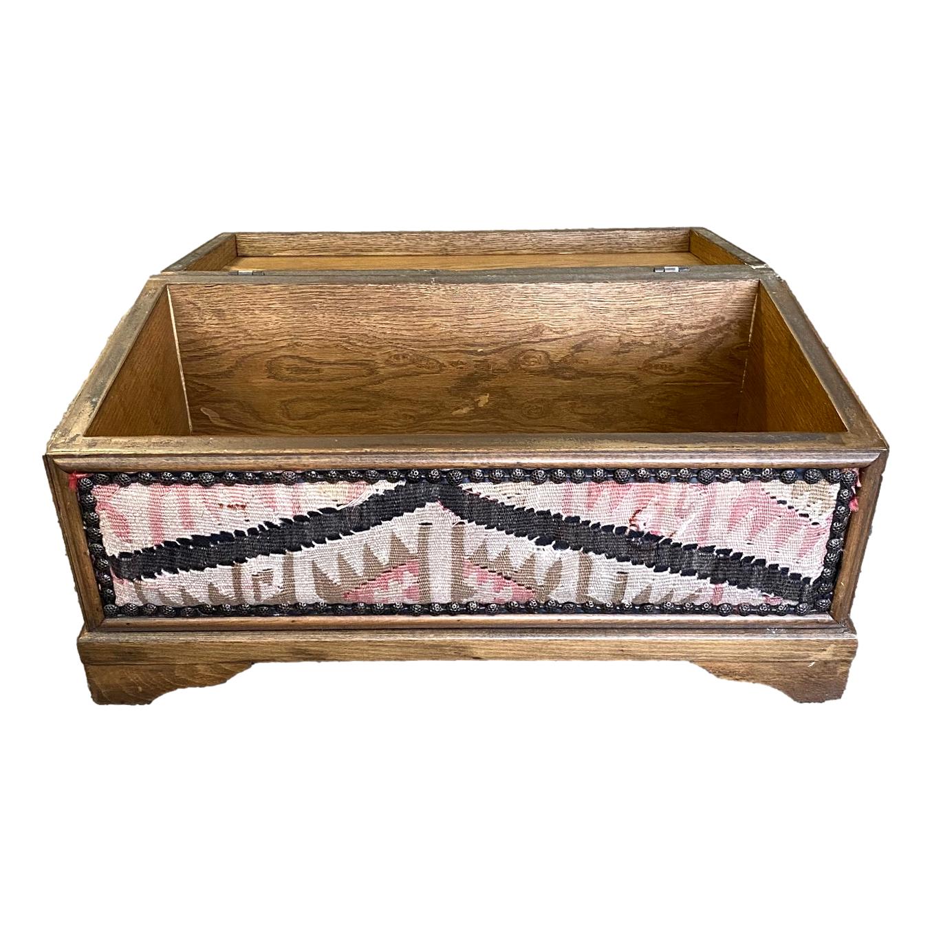 Large Wood Box w/ Kilim