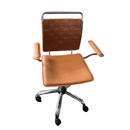Caramel Basket Weave Office Chair
