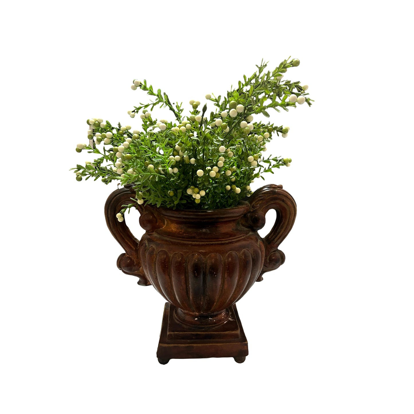 Urn with Faux Floral