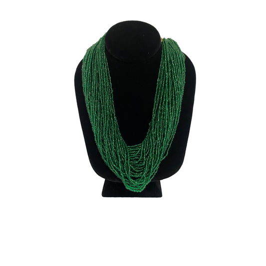 Green Indian Konyak Naga Necklace