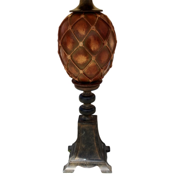 Leather Pineapple Accent Lamp