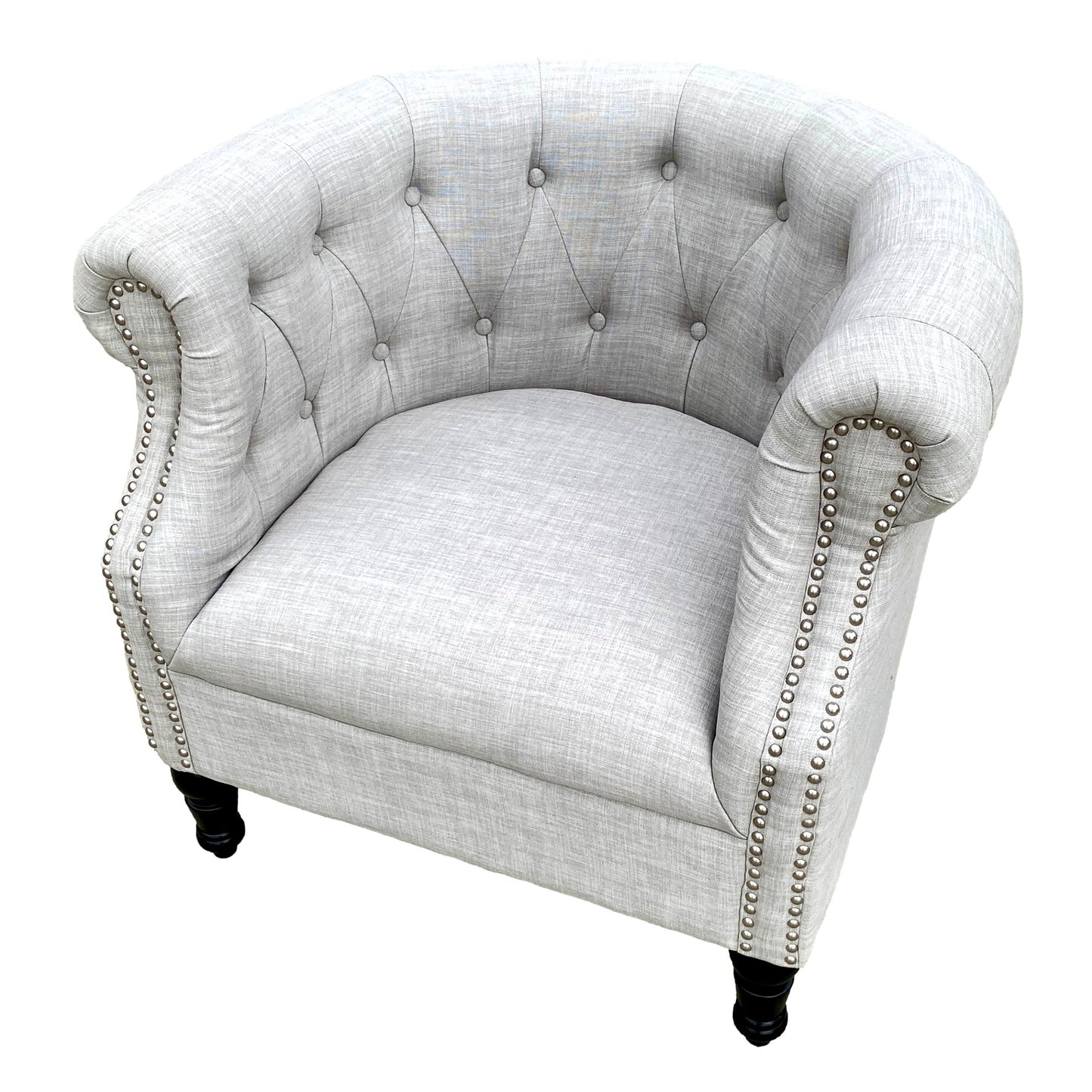 Tufted Chair with Nailhead Trim