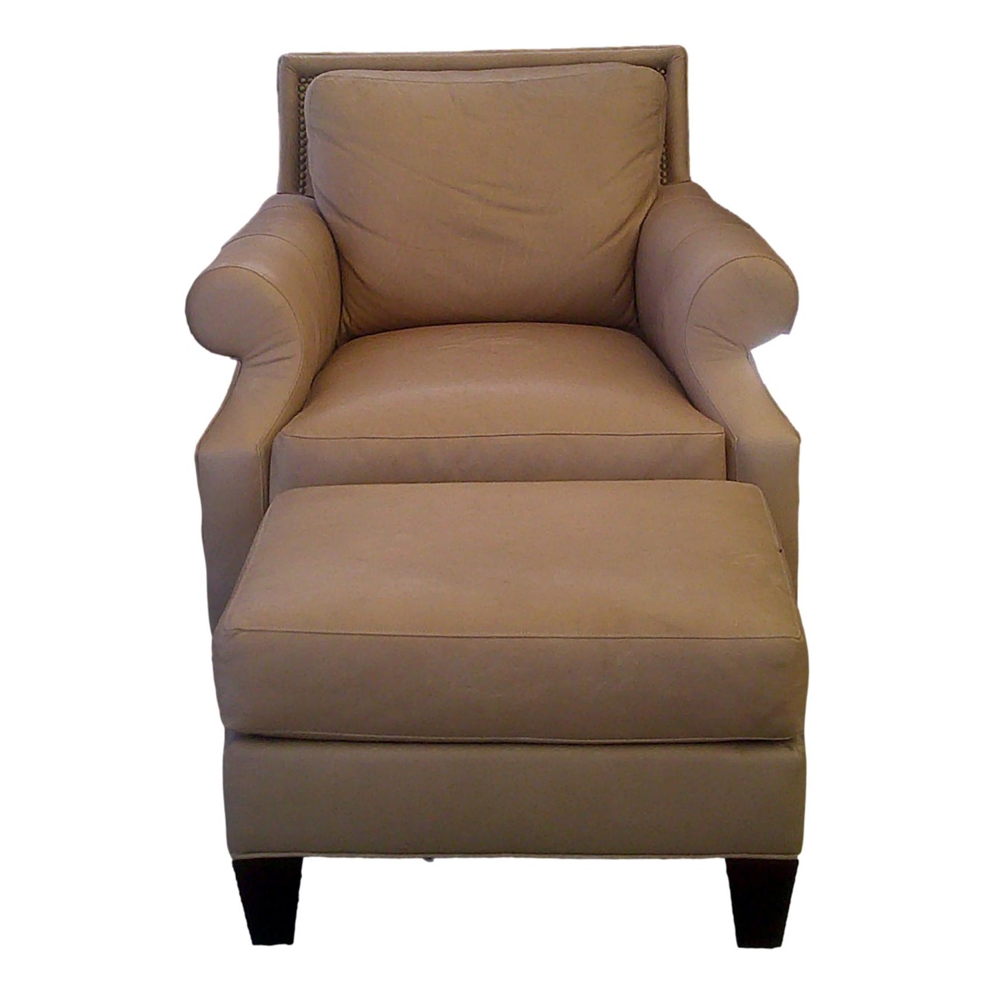 Leather Club Chair & Ottoman