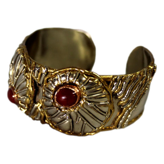 Silver/Brass Cuff Bracelet - Mexico