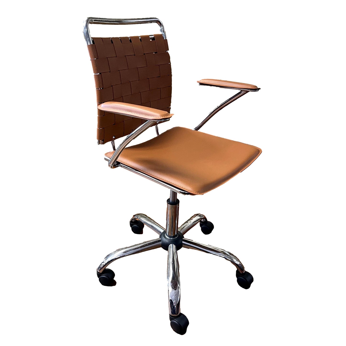Caramel Basket Weave Office Chair