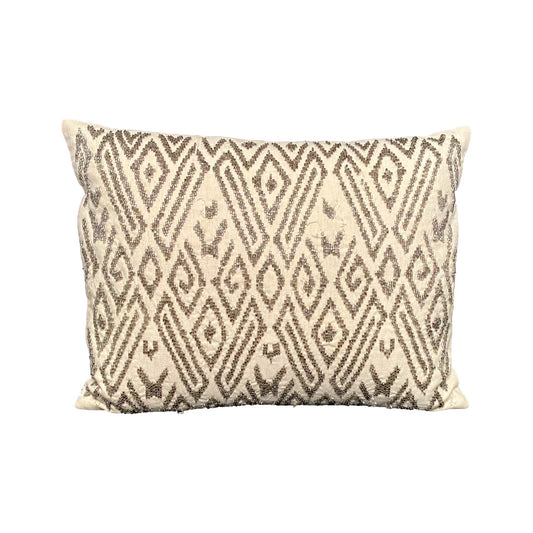 Silver Beaded Pillow