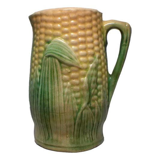 Small Majolica Corn Pitcher