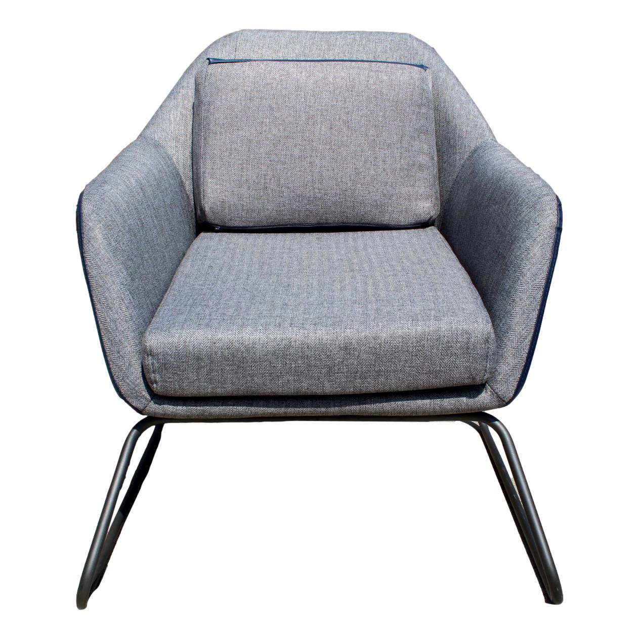 Gray/Blue Arm Chair