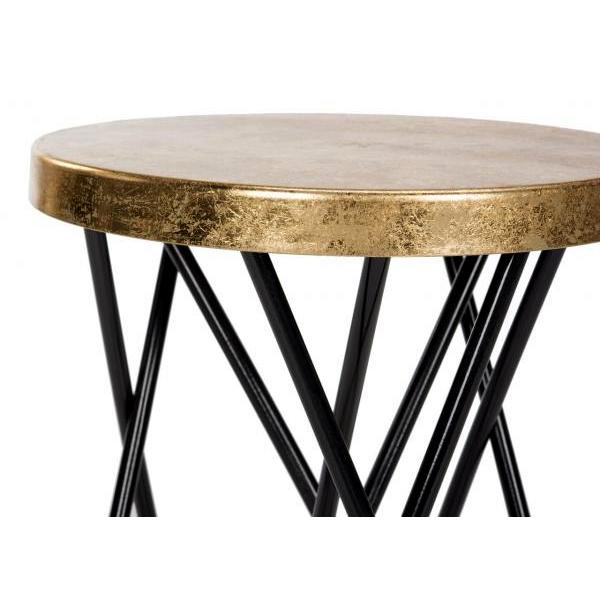 Pair of Lorna Gold Leaf Counterstool