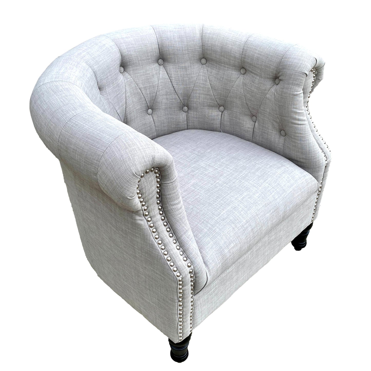 Tufted Chair with Nailhead Trim