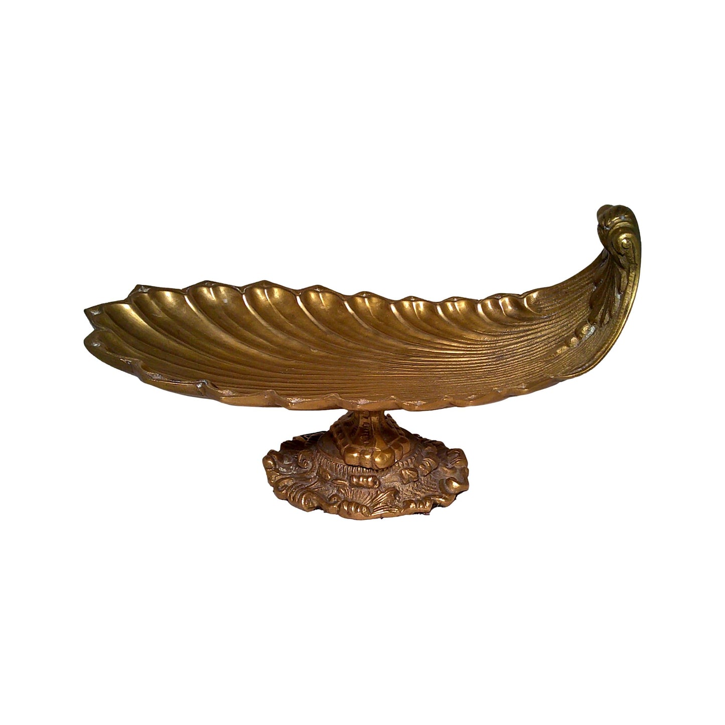 Brass Shell Pedestal Dish