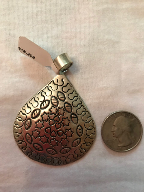 silver plated pendant handmade in india