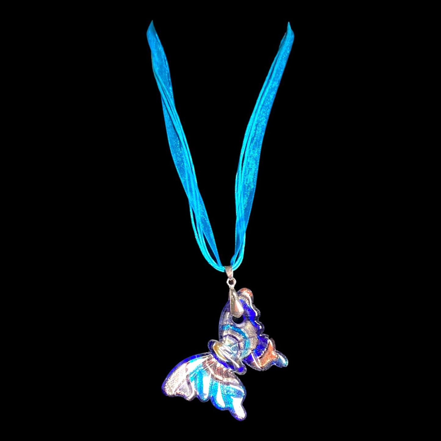 Glass Butterfly Necklaces