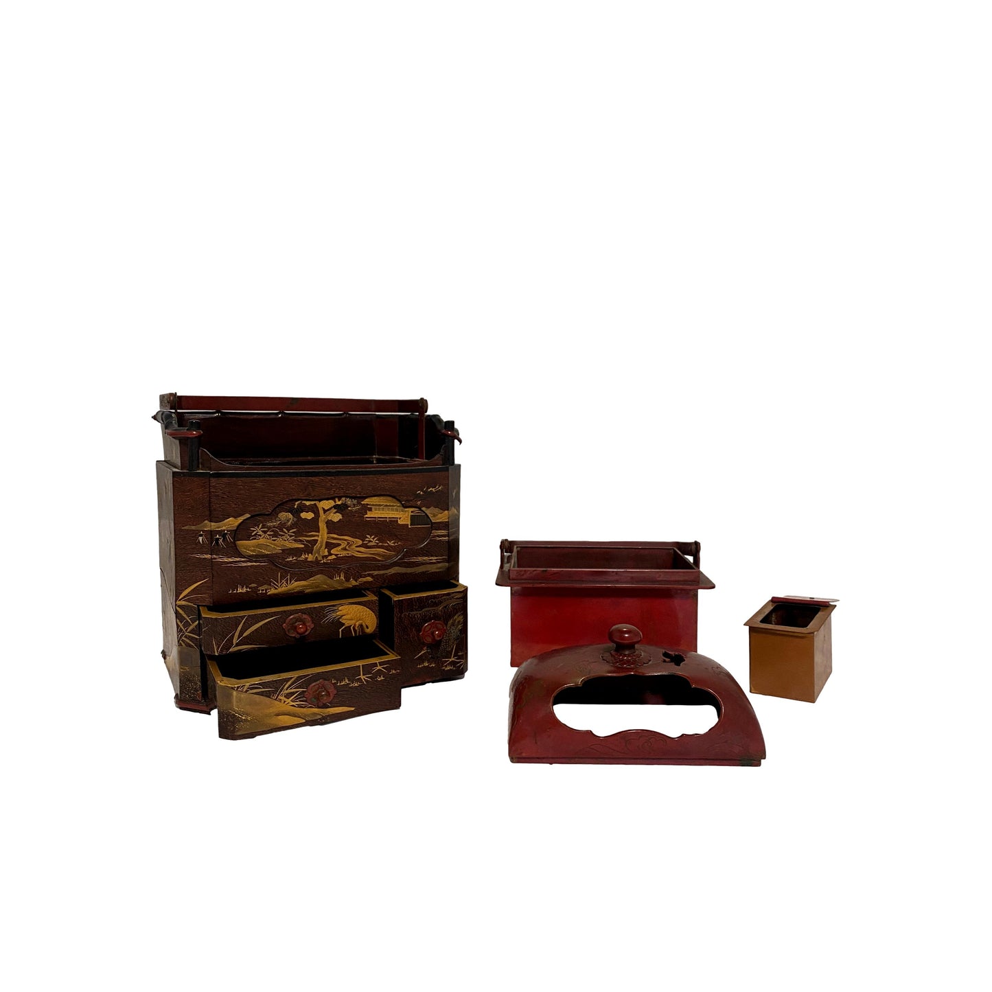 18th C. Edo Japanese Tobacco Box Tabako