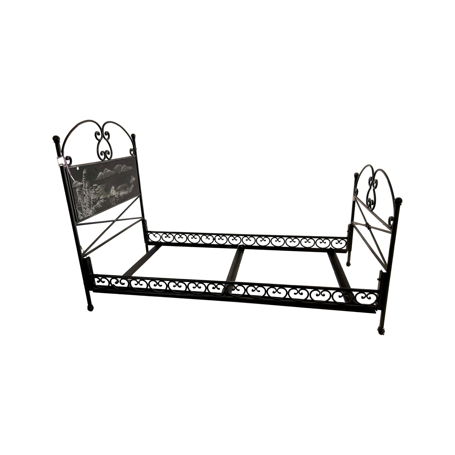 Twin Handpainted Metal Bed