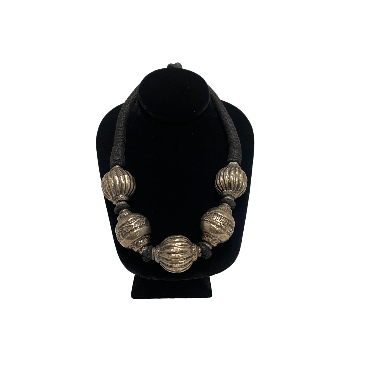 Large Metal Bead Necklace