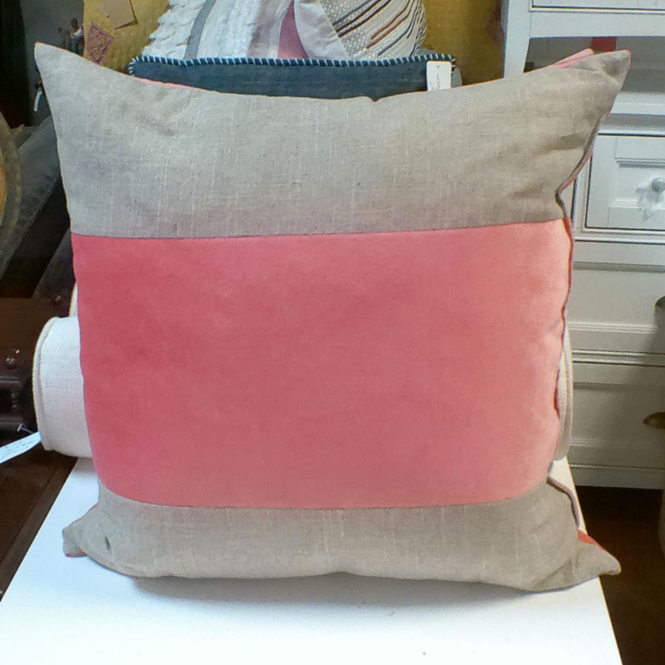 Pink Velvet Throw Pillow