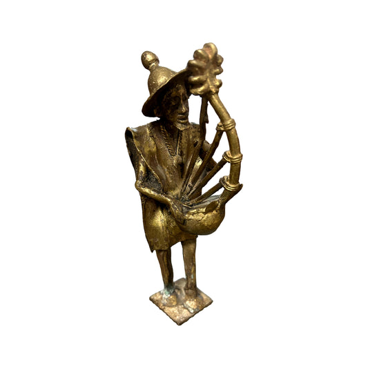 Bronze African Banjo Player