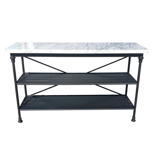 Crate and Barrel Marble Top Island