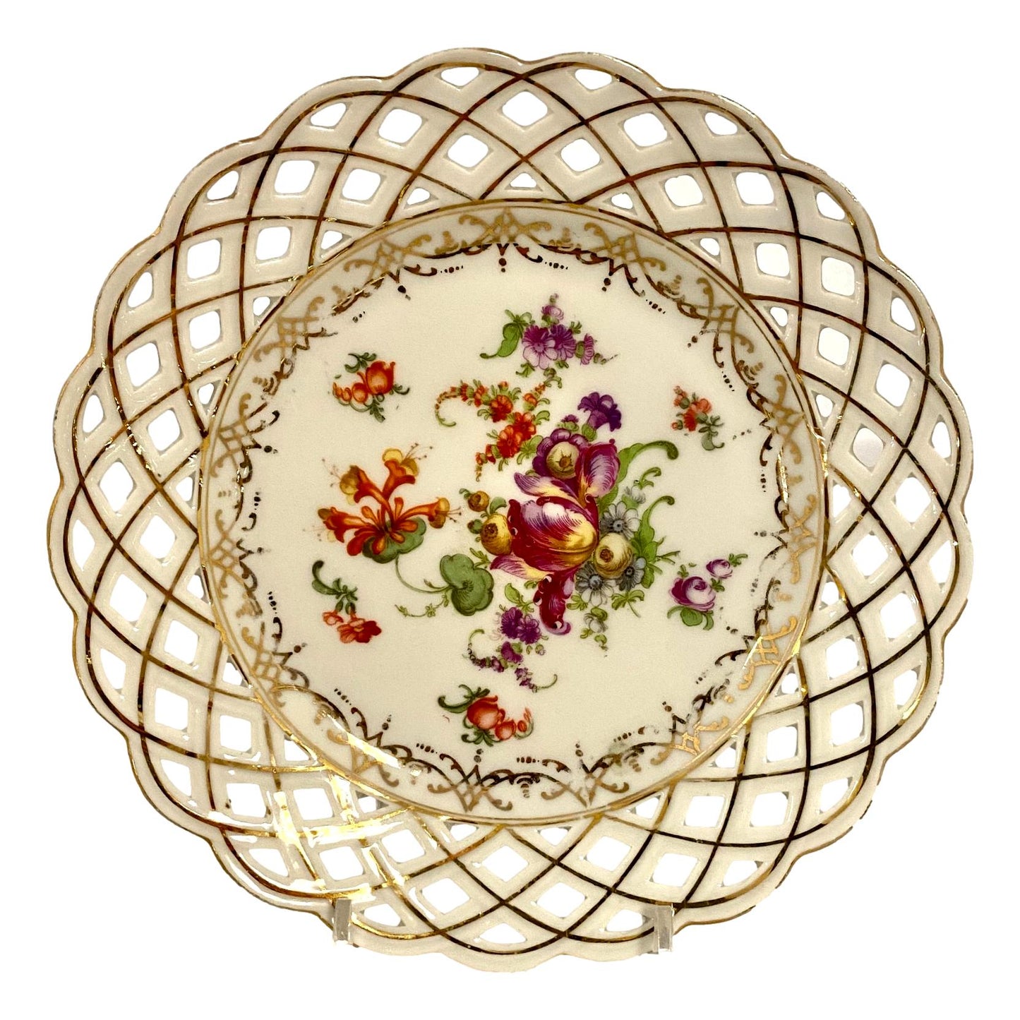 Dresden Flowers Decorative Plate