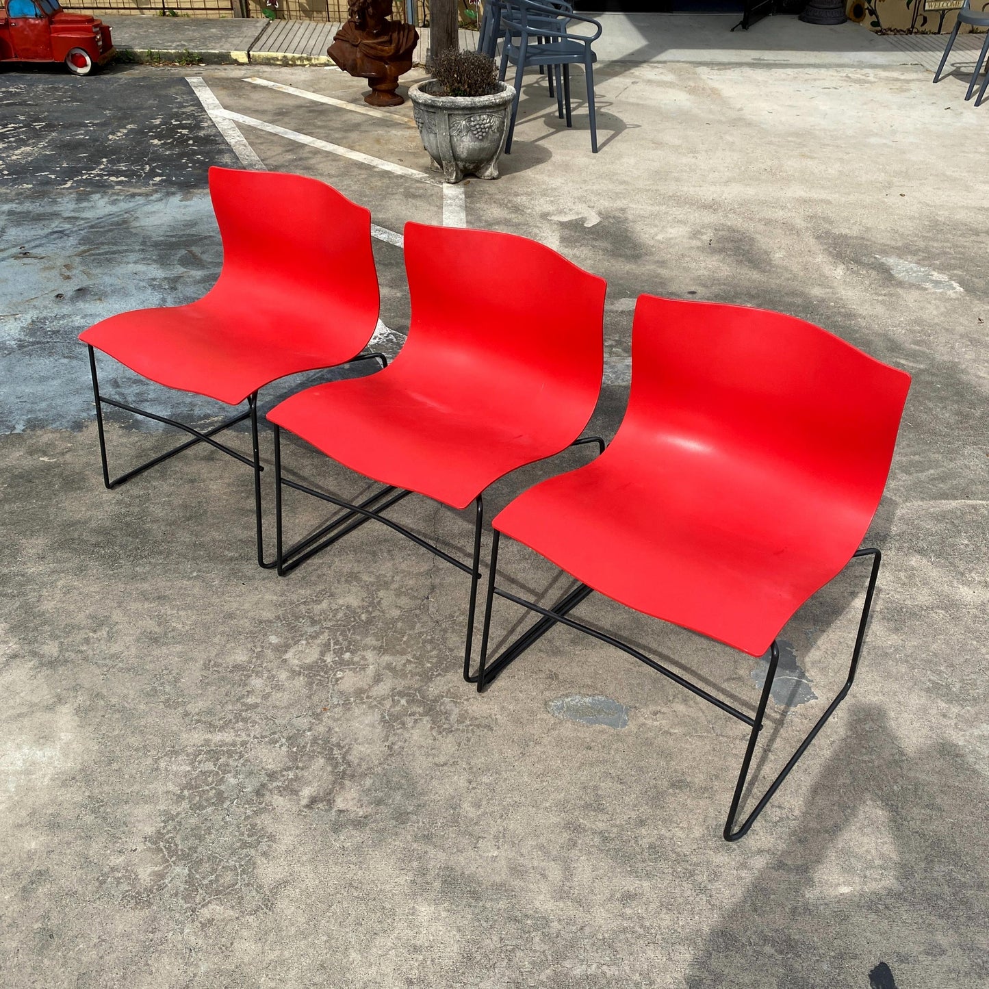 Set of 3 Knoll Handkerchief Chairs