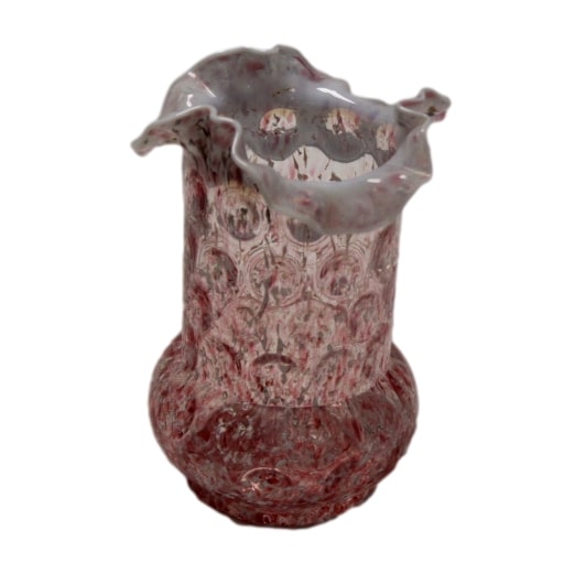 Pink Speckled Glass Vase